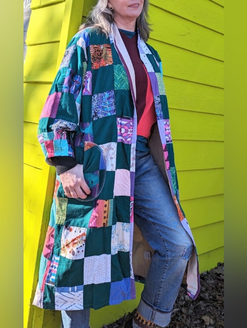 🇨🇦 Diana Coatsworth | Vivianne Upcycled Hand-Stitched Patchwork Jacket